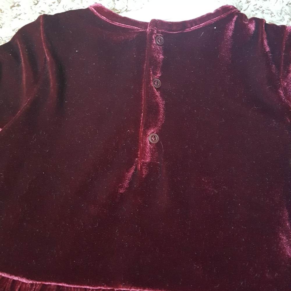 Baby girl burgandy dress 3 & 9 months - Picture 5 of 6